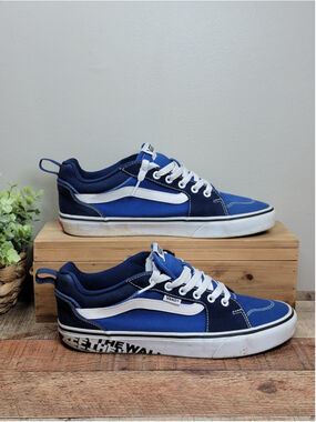 Vans 10 Filmore Off The Wall OTW Sidewall Blue Low Top Old Skool Skate Shoes SK8